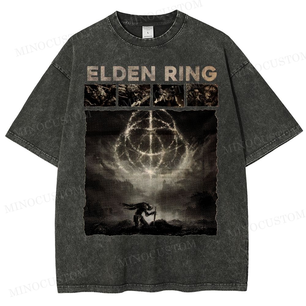 Elden Ring Dark Fantasy Washed T-Shirt 