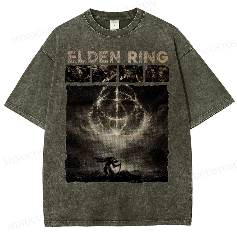Elden Ring Dark Fantasy Washed T-Shirt 