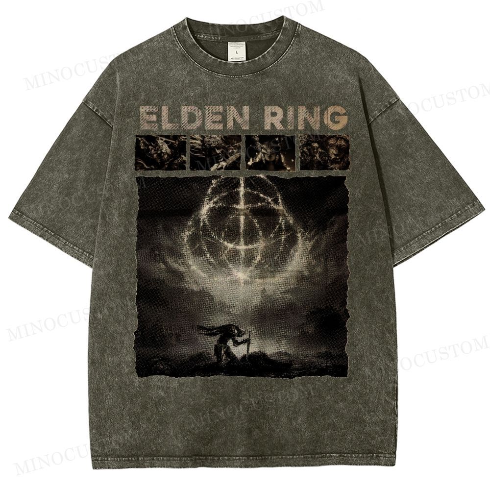 Elden Ring Dark Fantasy Washed T-Shirt 