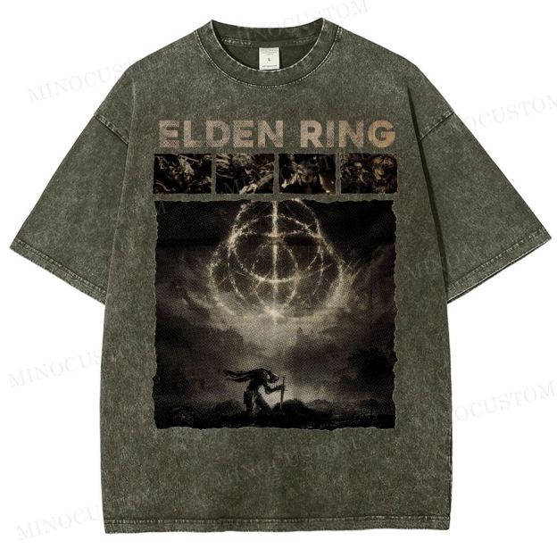 Elden Ring Dark Fantasy Washed T-Shirt 