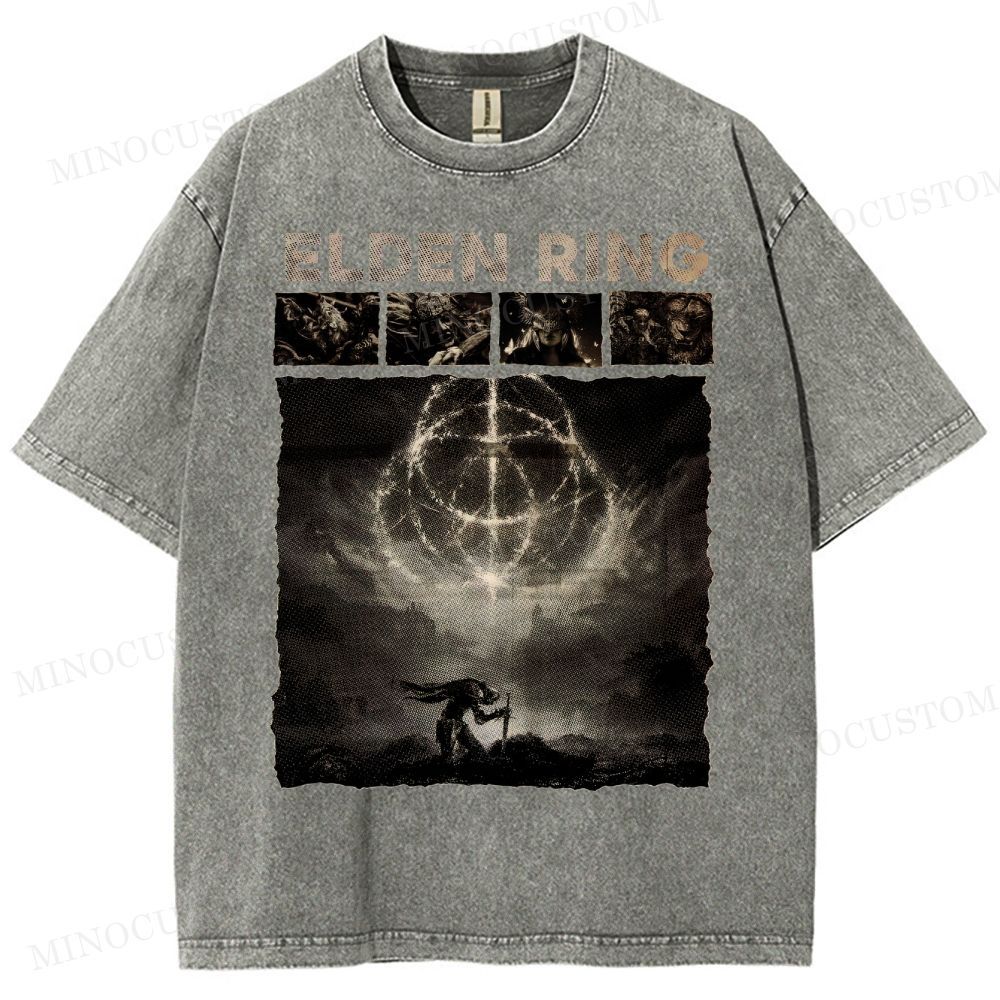 Elden Ring Dark Fantasy Washed T-Shirt 
