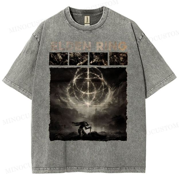 Elden Ring Dark Fantasy Washed T-Shirt 