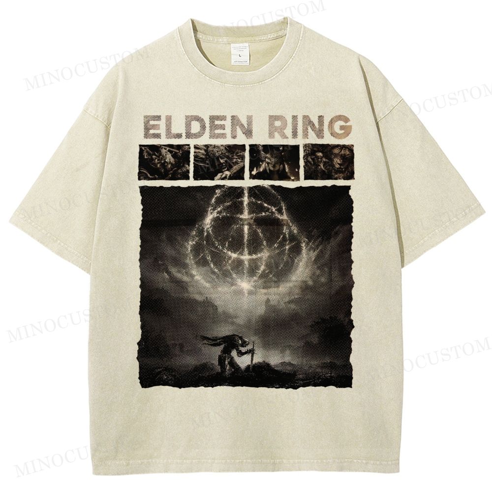 Elden Ring Dark Fantasy Washed T-Shirt 
