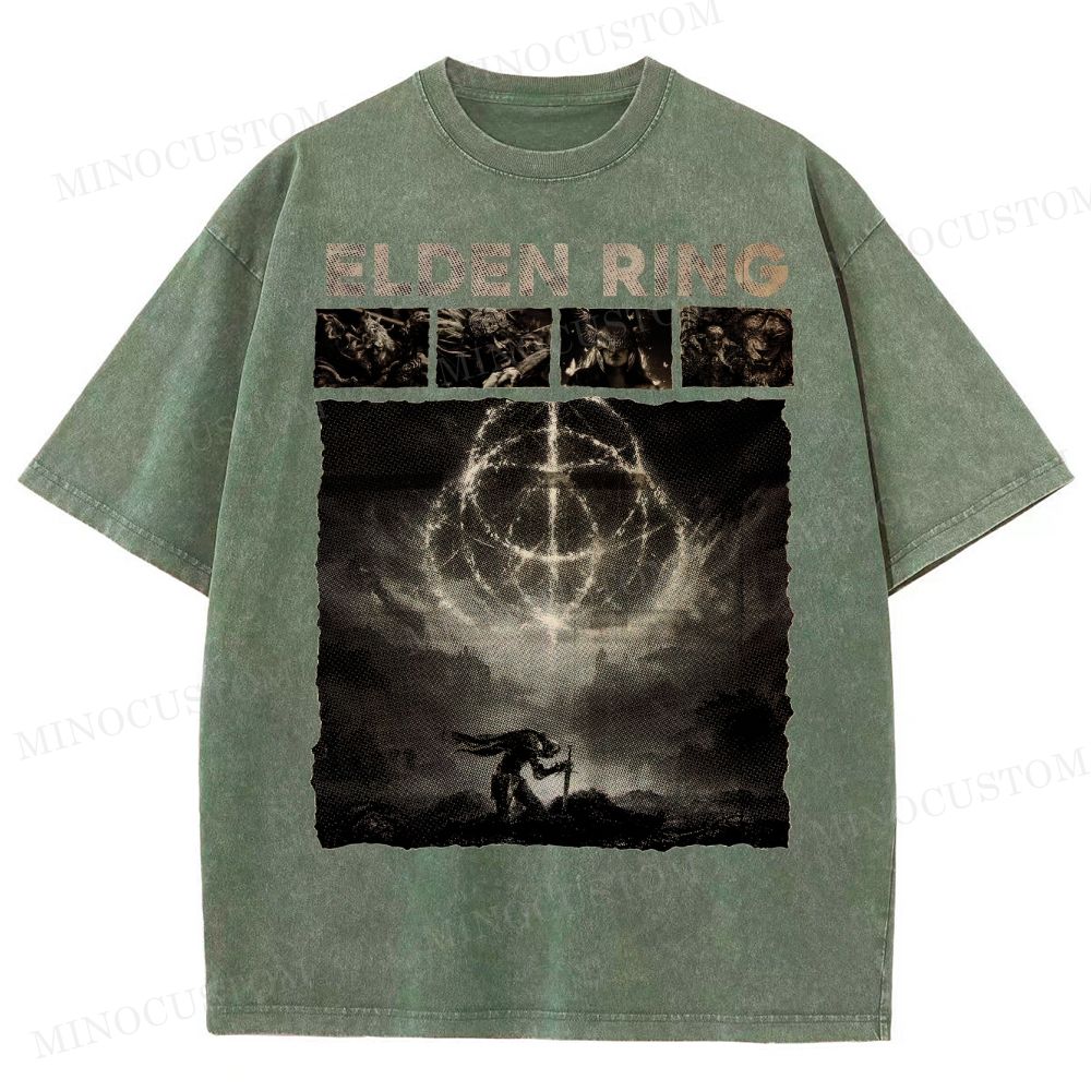 Elden Ring Dark Fantasy Washed T-Shirt 