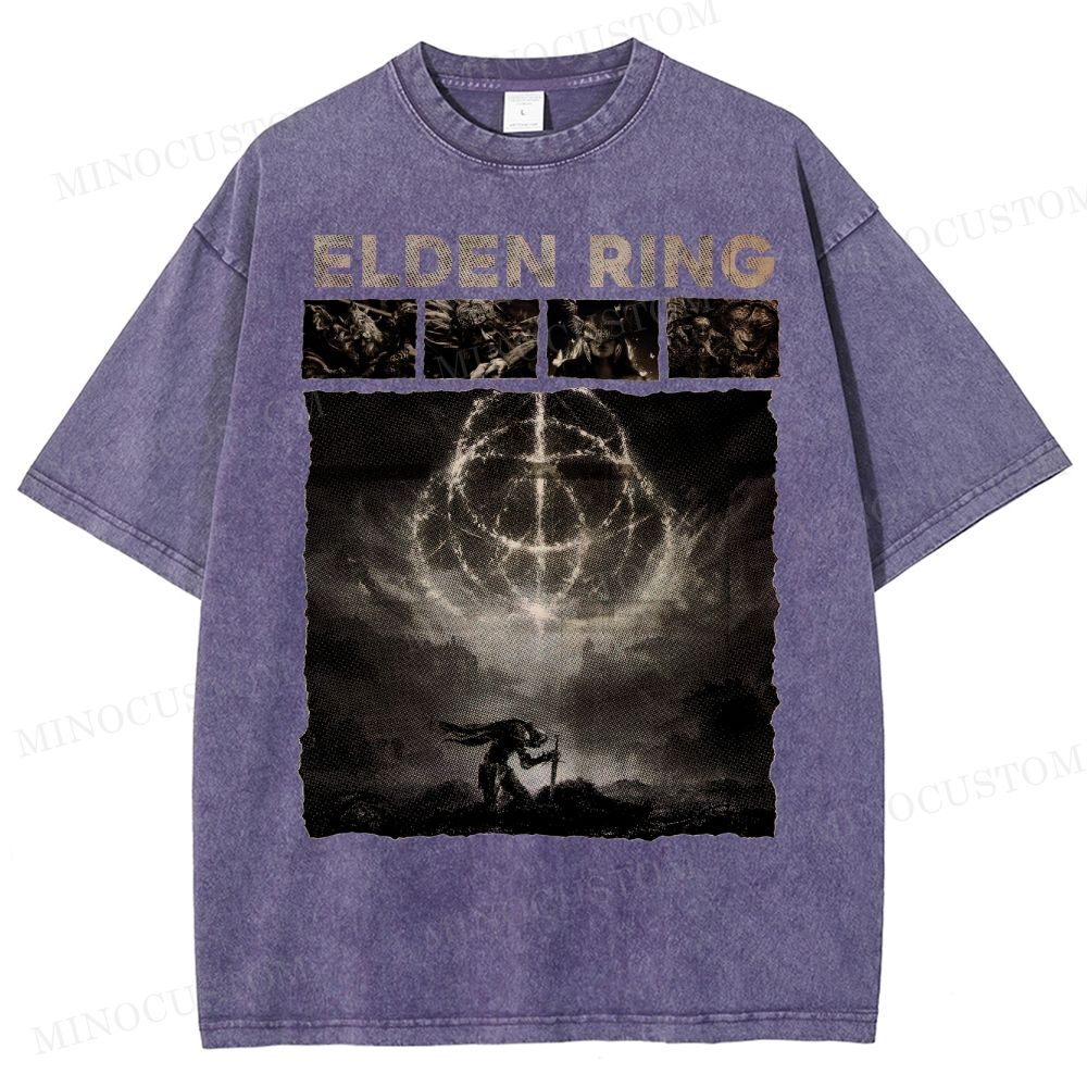 Elden Ring Dark Fantasy Washed T-Shirt 