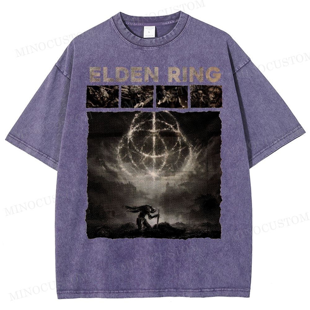 Elden Ring Dark Fantasy Washed T-Shirt 