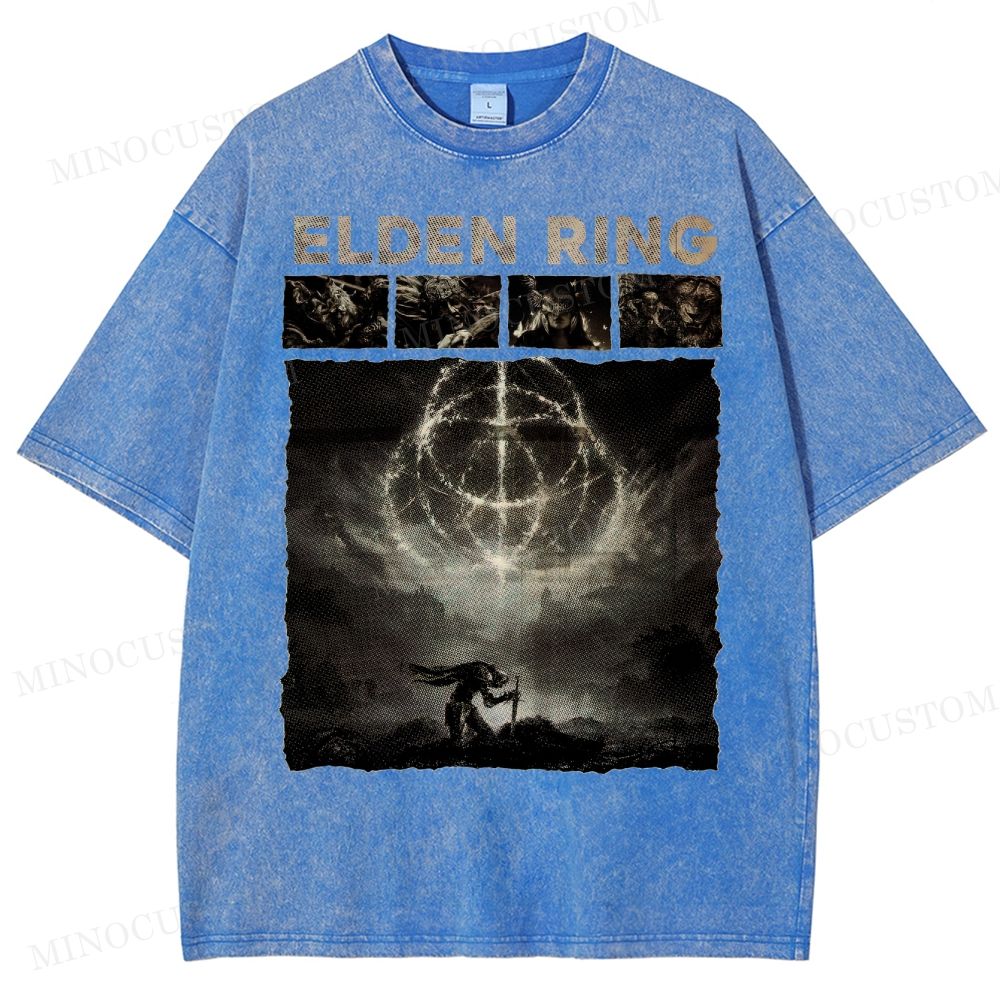 Elden Ring Dark Fantasy Washed T-Shirt 
