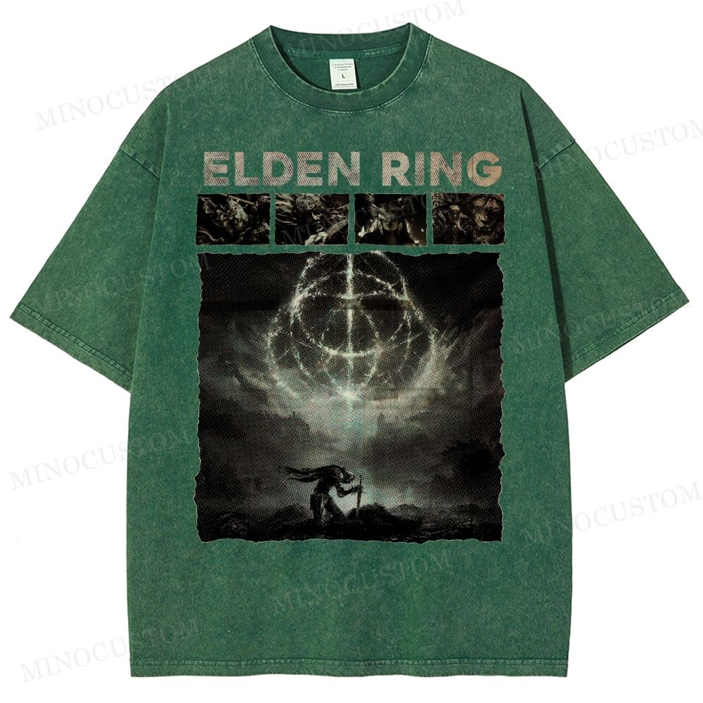 Elden Ring Dark Fantasy Washed T-Shirt 