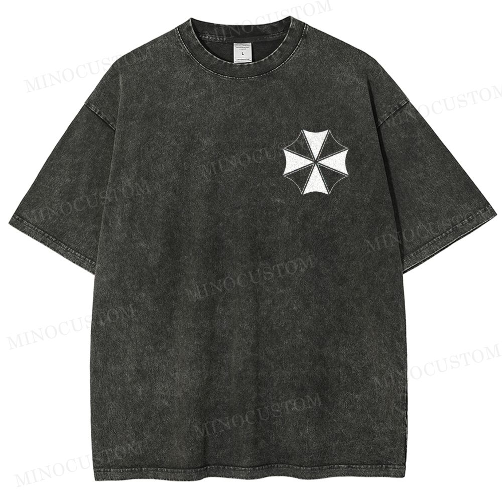 Resident Evil 4 (Remake) Survival Horror Retro Collage Graphic Washed T-Shirt