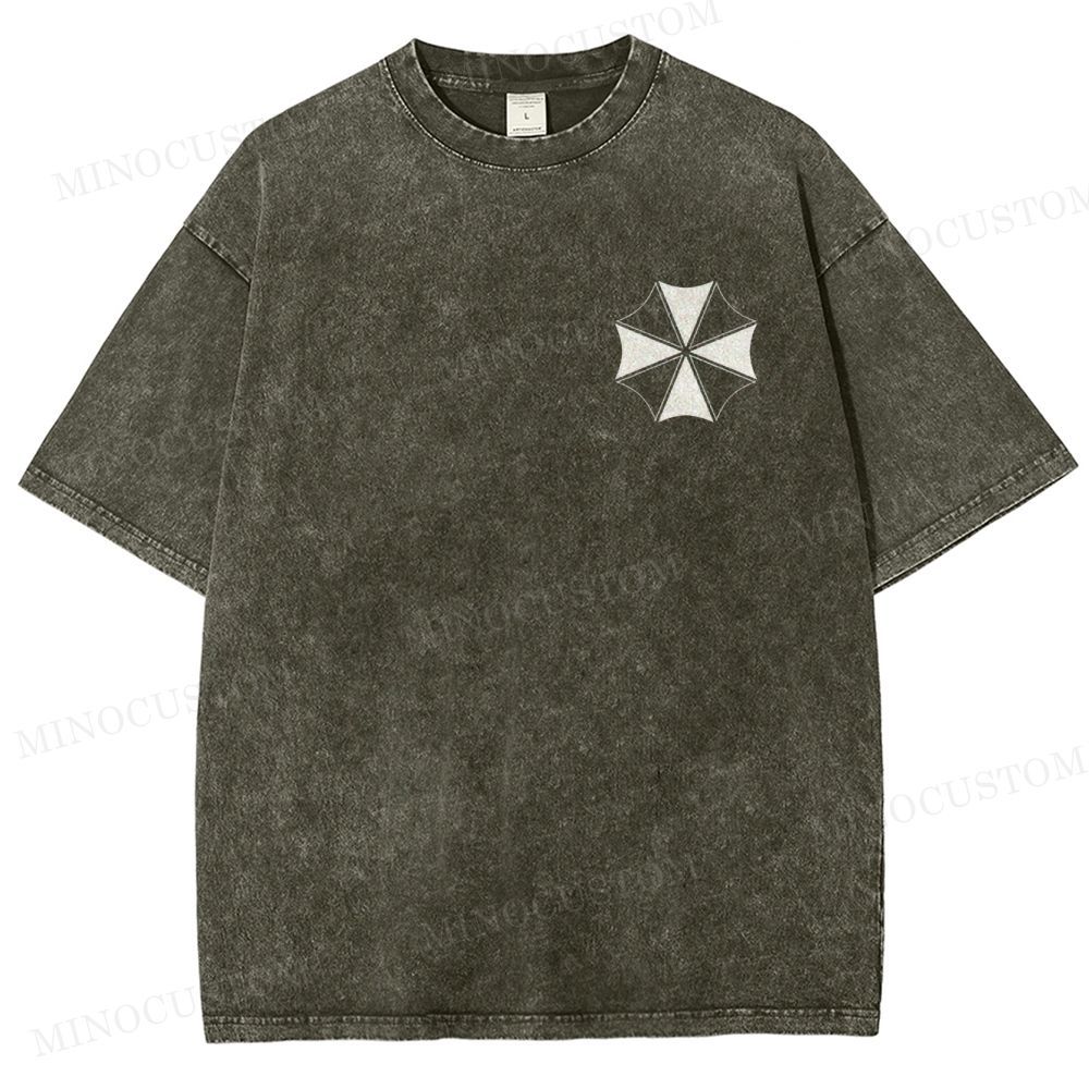 Resident Evil 4 (Remake) Survival Horror Retro Collage Graphic Washed T-Shirt