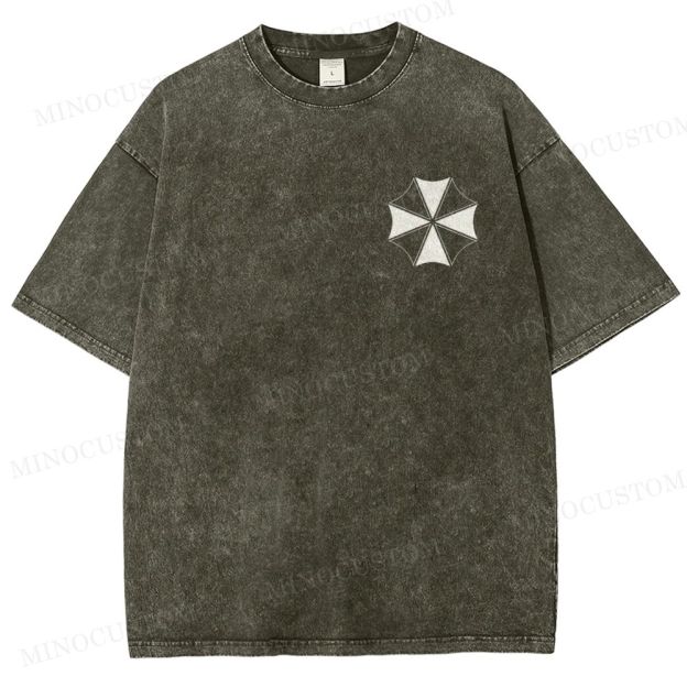 Resident Evil 4 (Remake) Survival Horror Retro Collage Graphic Washed T-Shirt