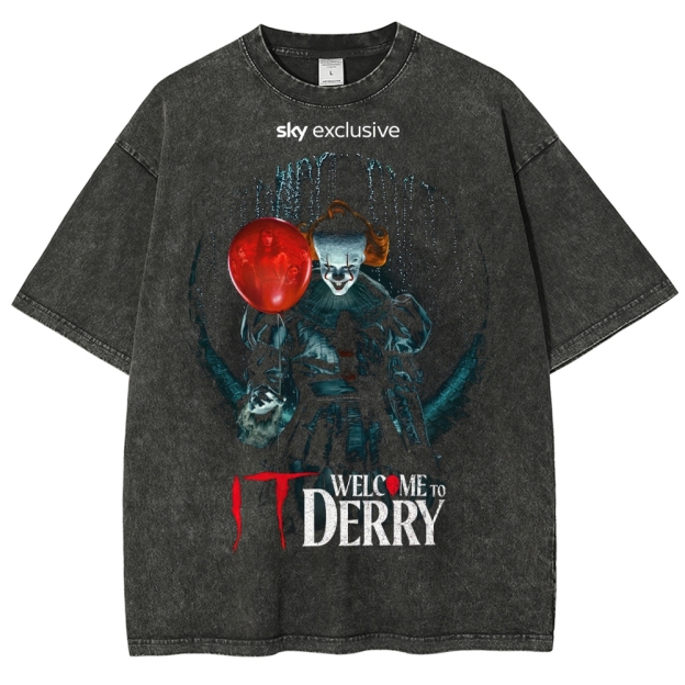 Welcome to Derry Horror Washed T-Shirt 