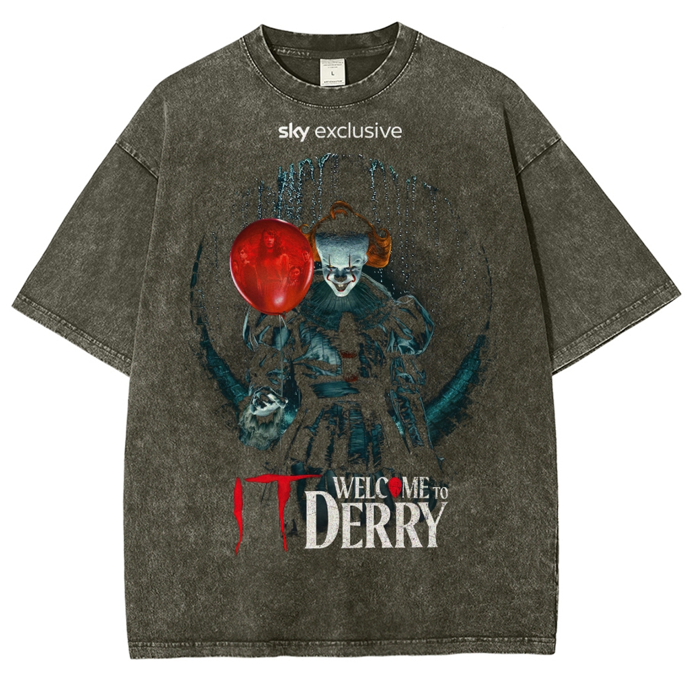 Welcome to Derry Horror Washed T-Shirt 