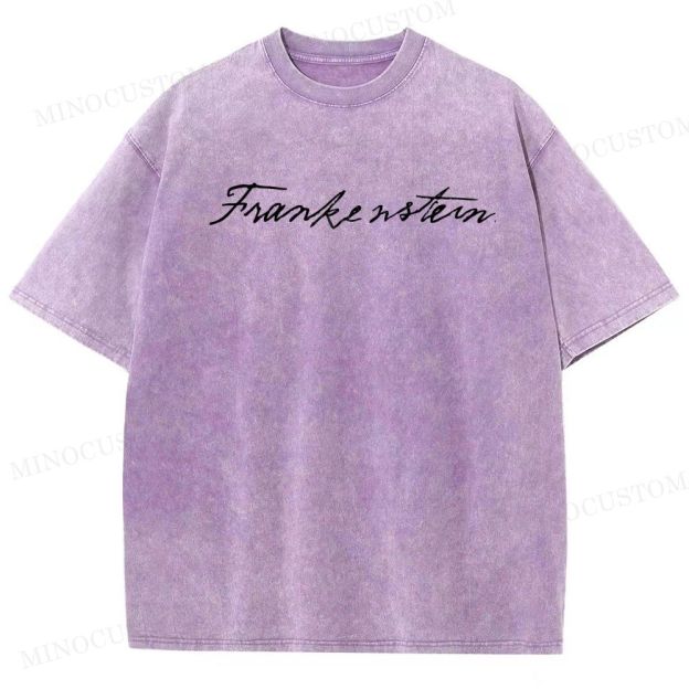 Frankenstein (Guillermo del Toro’s Version) Gothic Horror Retro Art Graphic Washed T-Shirt