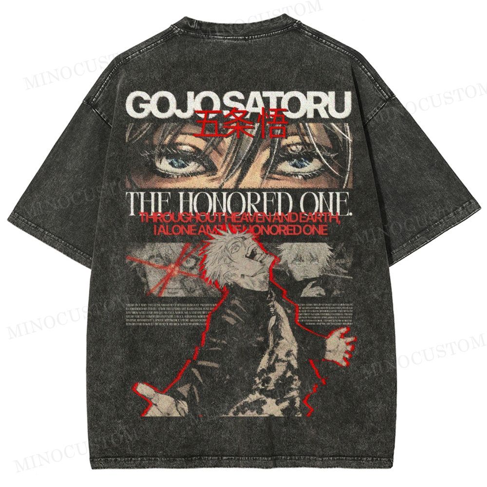 Gojo Satoru “The Honored One” Washed T-Shirt