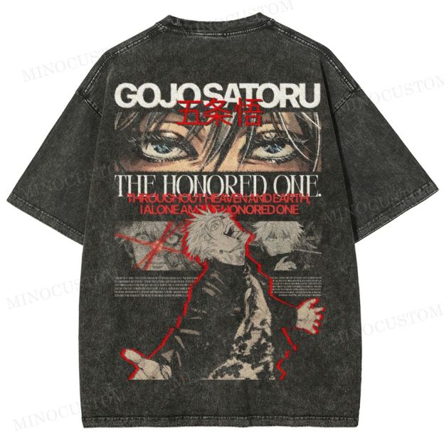 Gojo Satoru “The Honored One” Washed T-Shirt 