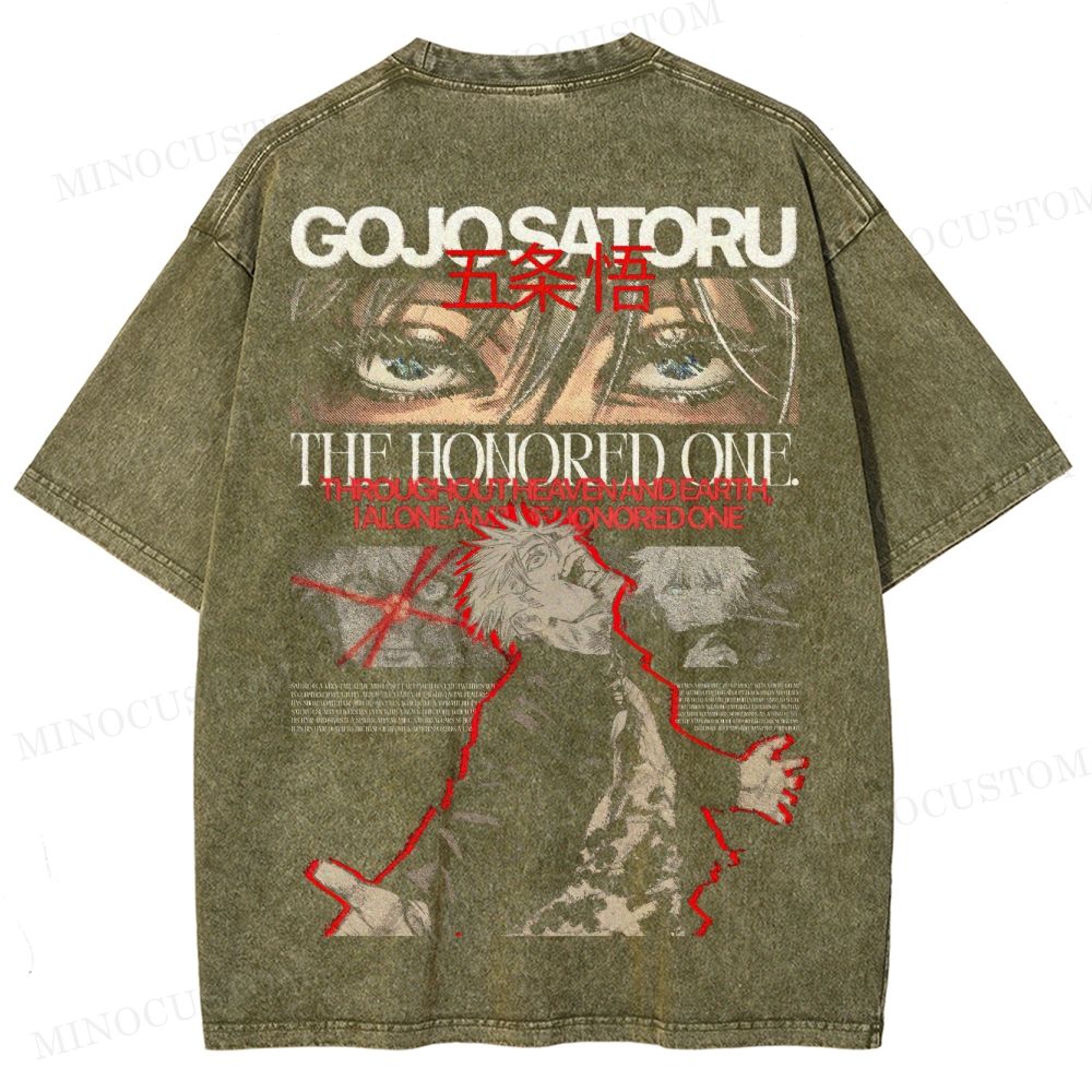 Gojo Satoru “The Honored One” Washed T-Shirt 
