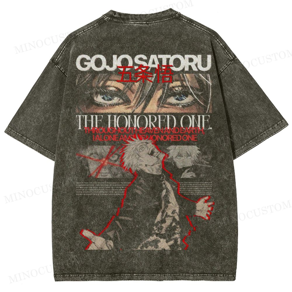 Gojo Satoru “The Honored One” Washed T-Shirt 