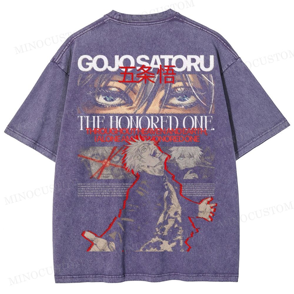 Gojo Satoru “The Honored One” Washed T-Shirt 