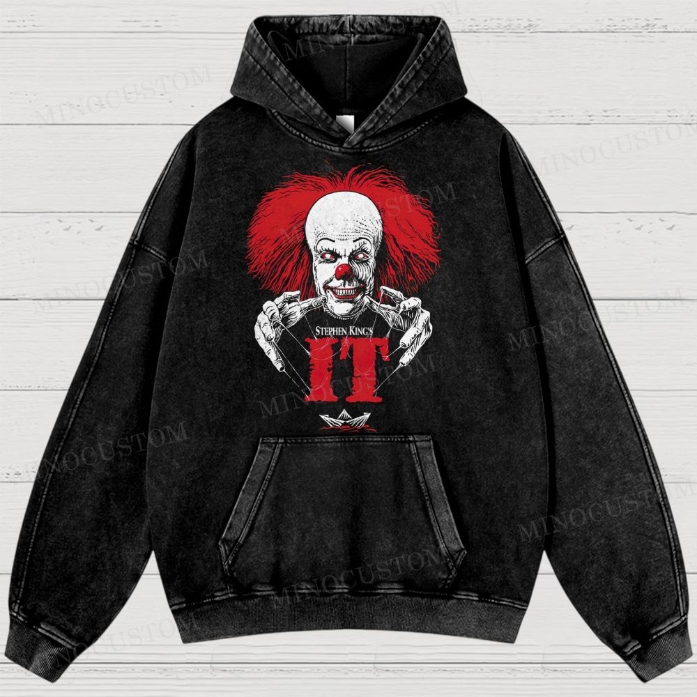 Stephen King's IT Pennywise Puppetmaster Washed Hoodies 
