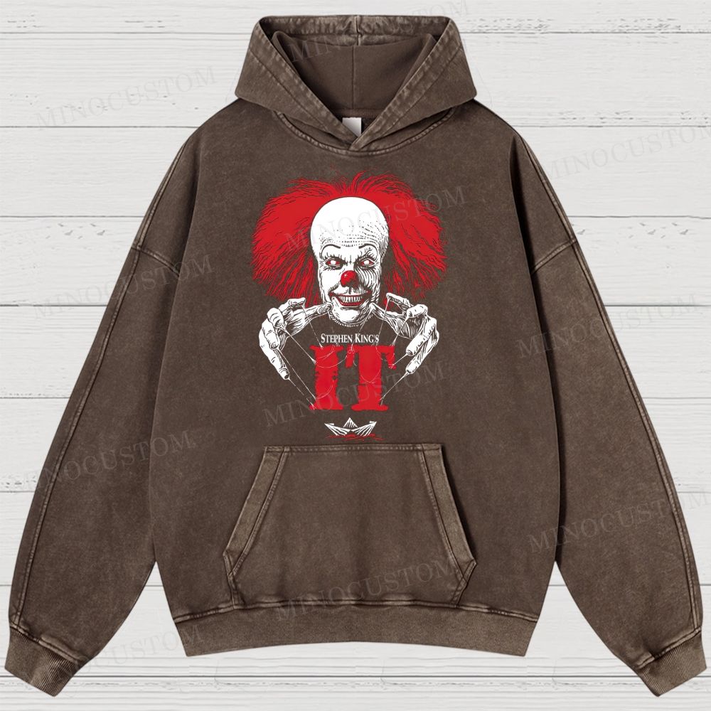 Stephen King's IT Pennywise Puppetmaster Washed Hoodies 