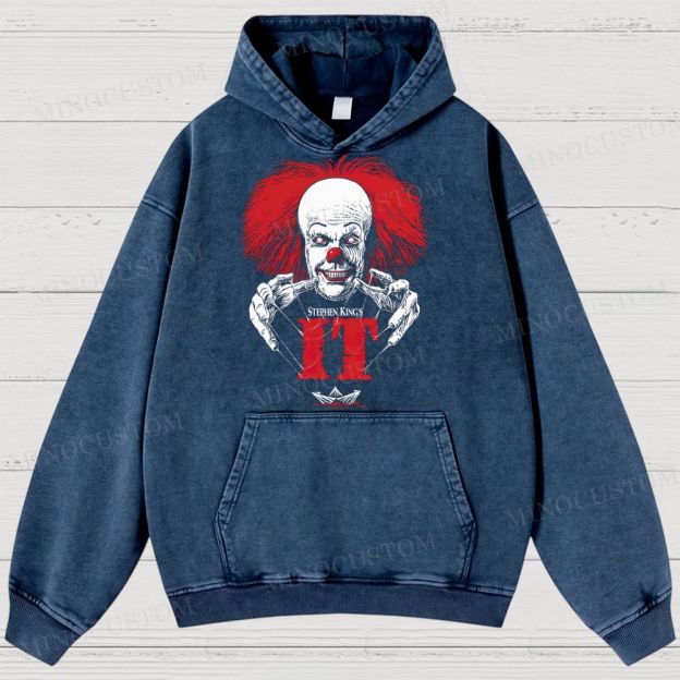 Stephen King's IT Pennywise Puppetmaster Washed Hoodies 