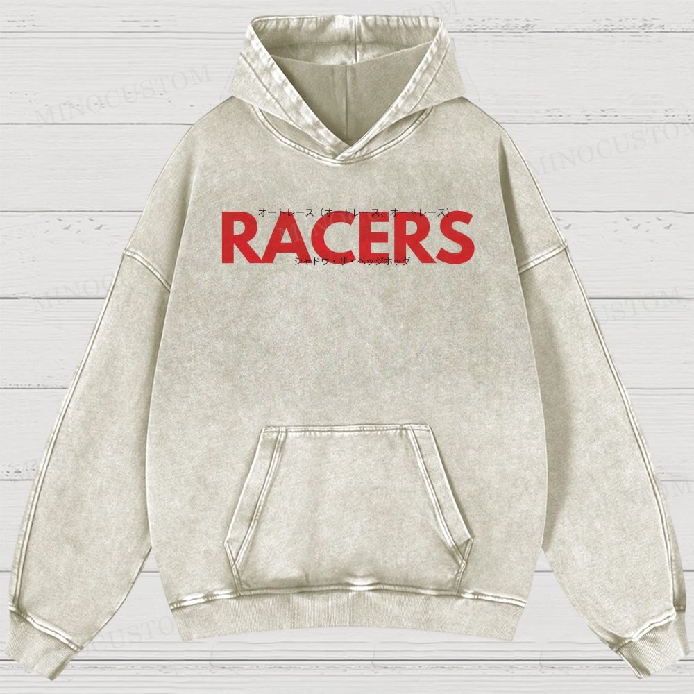 Shadow the Hedgehog Racers Gaming Graphic Washed Hoodies