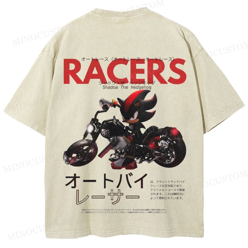 Shadow the Hedgehog Racers Gaming Graphic Washed T-Shirt