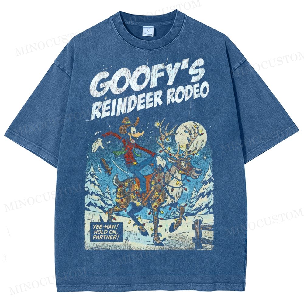 Oversized Goofy Christmas Washed T-Shirt 