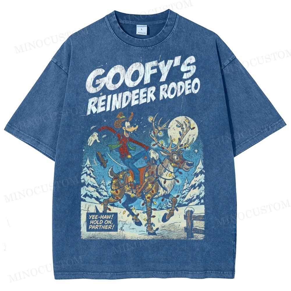 Oversized Goofy Christmas Washed T-Shirt 