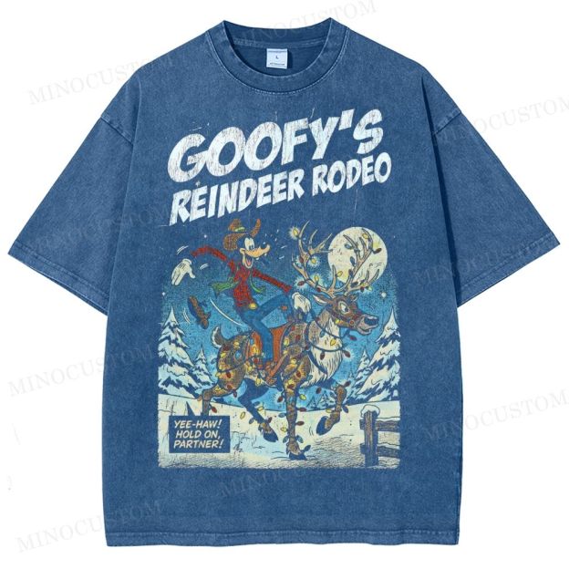 Oversized Goofy Christmas Washed T-Shirt 