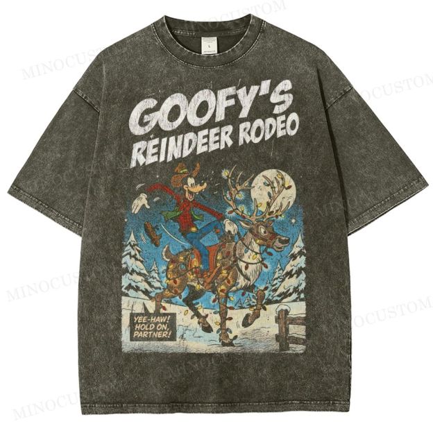 Oversized Goofy Christmas Washed T-Shirt 