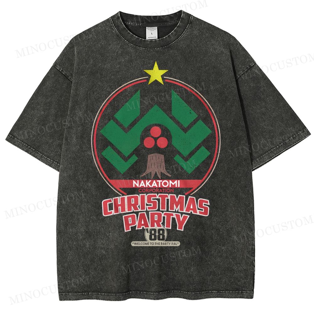 Nakatomi Christmas Party  Washed T-Shirt 