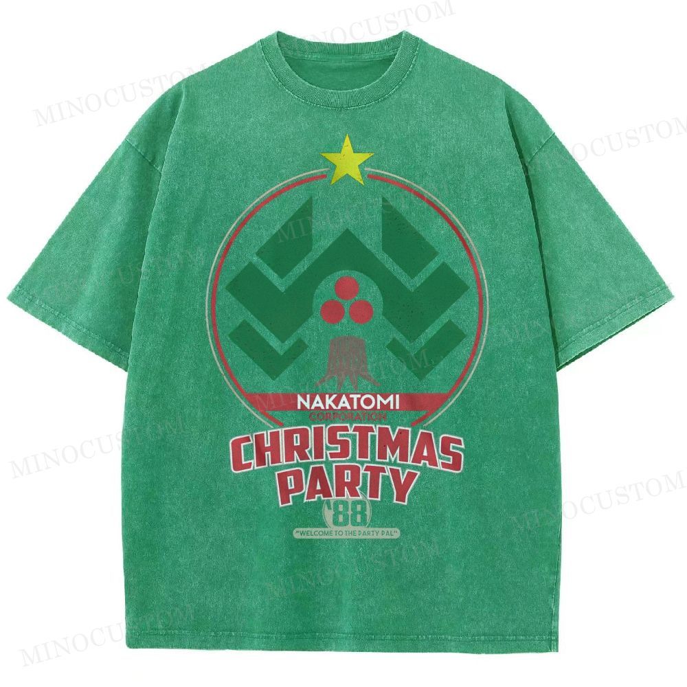 Nakatomi Christmas Party  Washed T-Shirt 