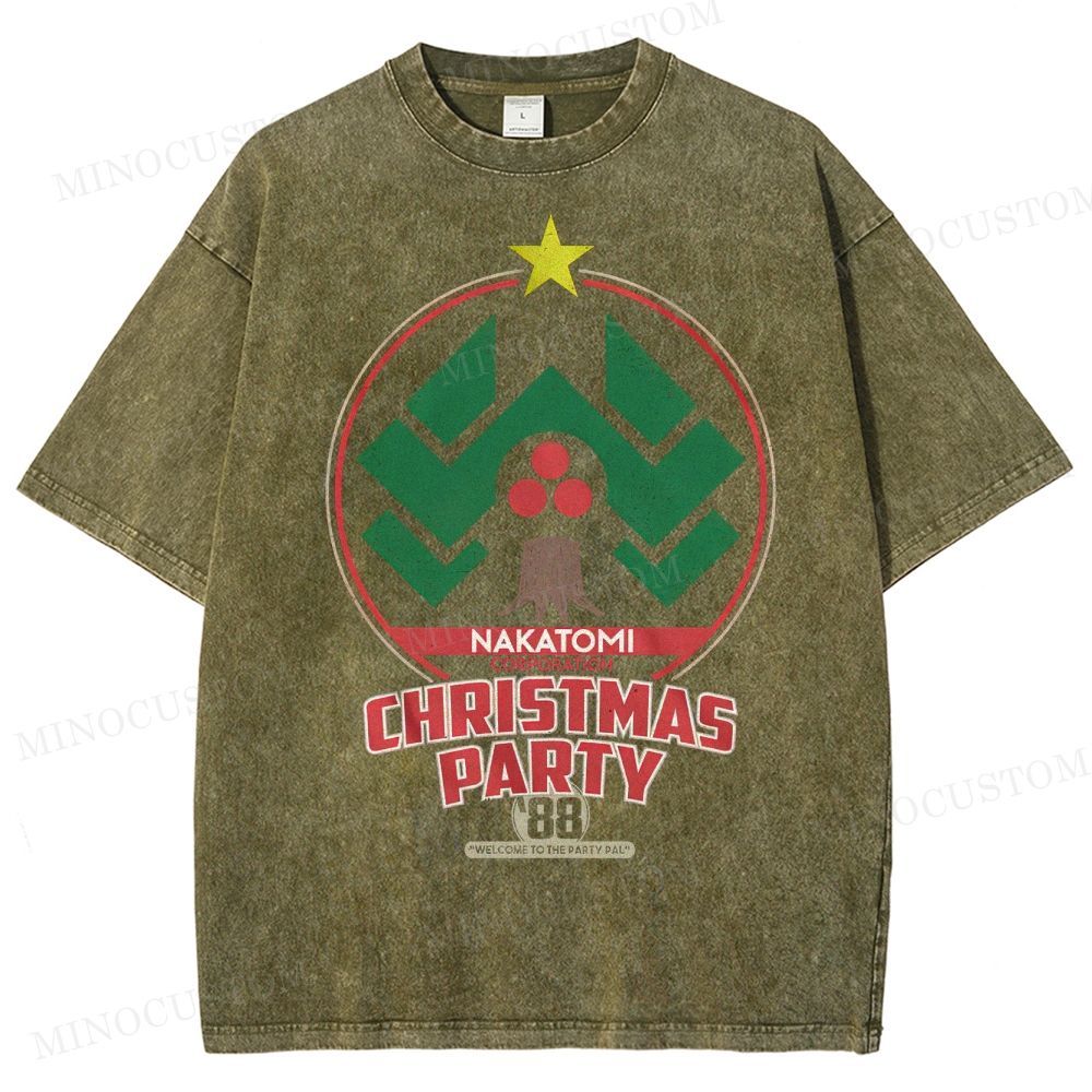 Nakatomi Christmas Party  Washed T-Shirt 