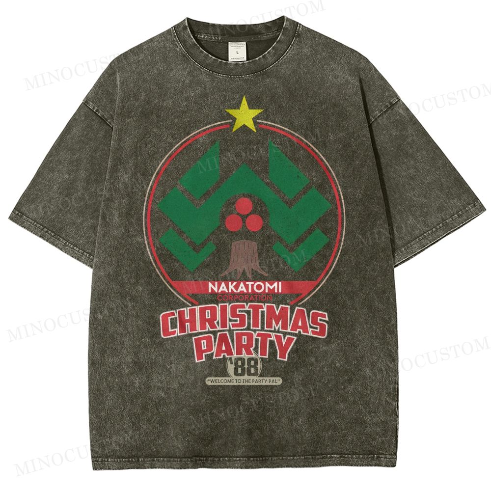 Nakatomi Christmas Party  Washed T-Shirt 
