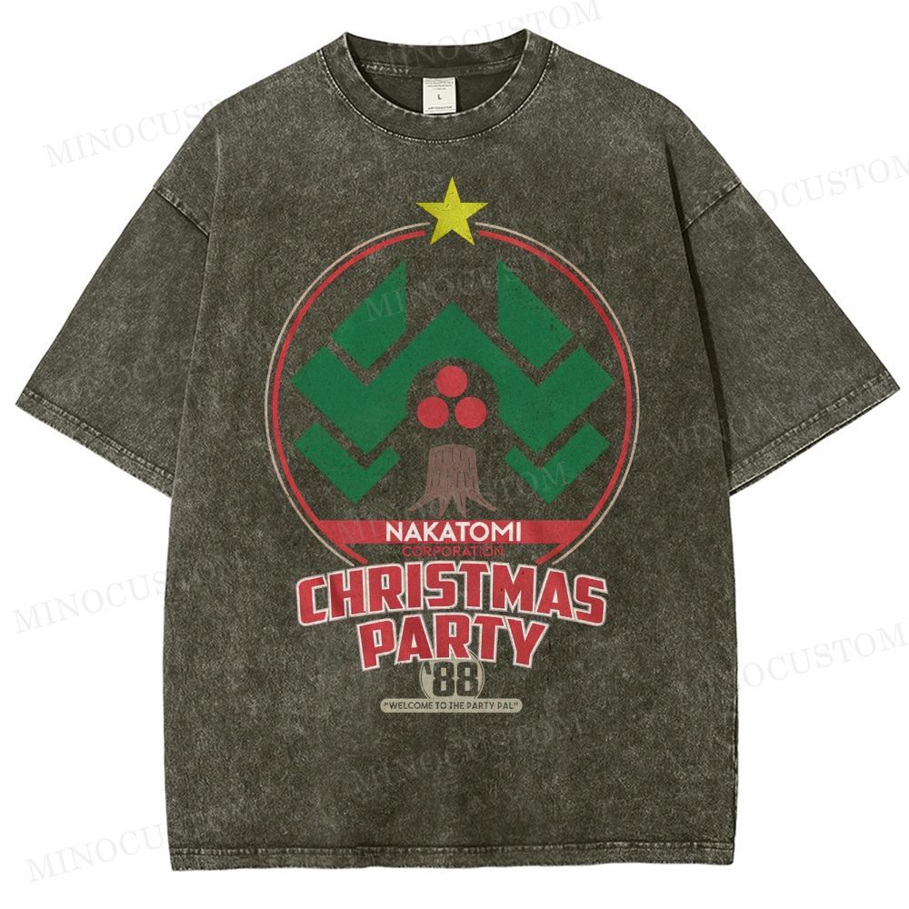 Nakatomi Christmas Party  Washed T-Shirt 