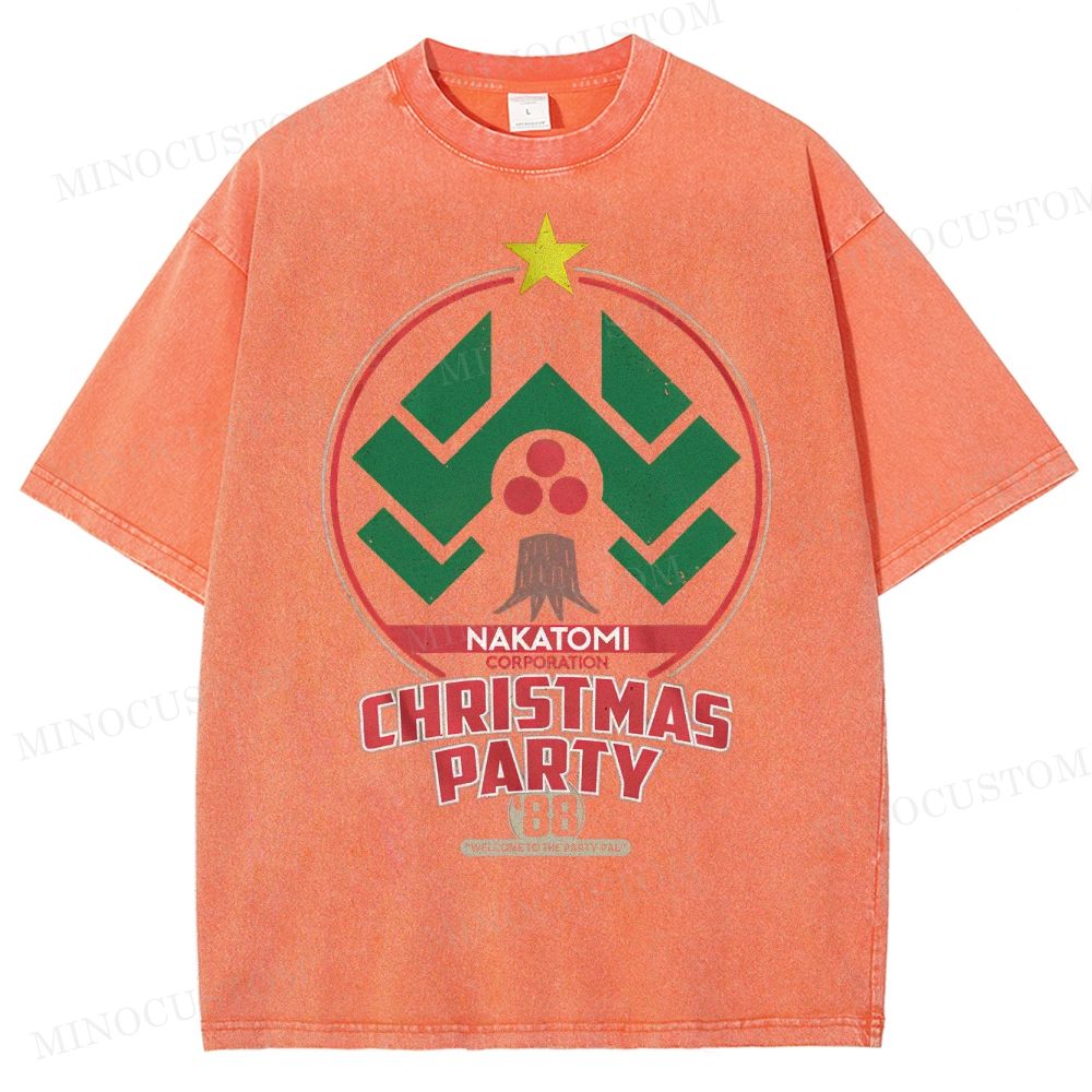 Nakatomi Christmas Party  Washed T-Shirt 