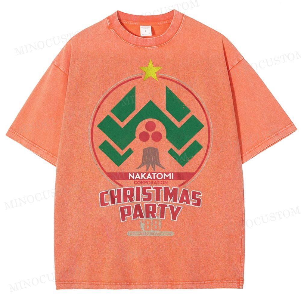Nakatomi Christmas Party  Washed T-Shirt 
