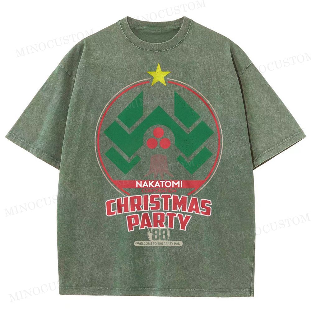 Nakatomi Christmas Party  Washed T-Shirt 