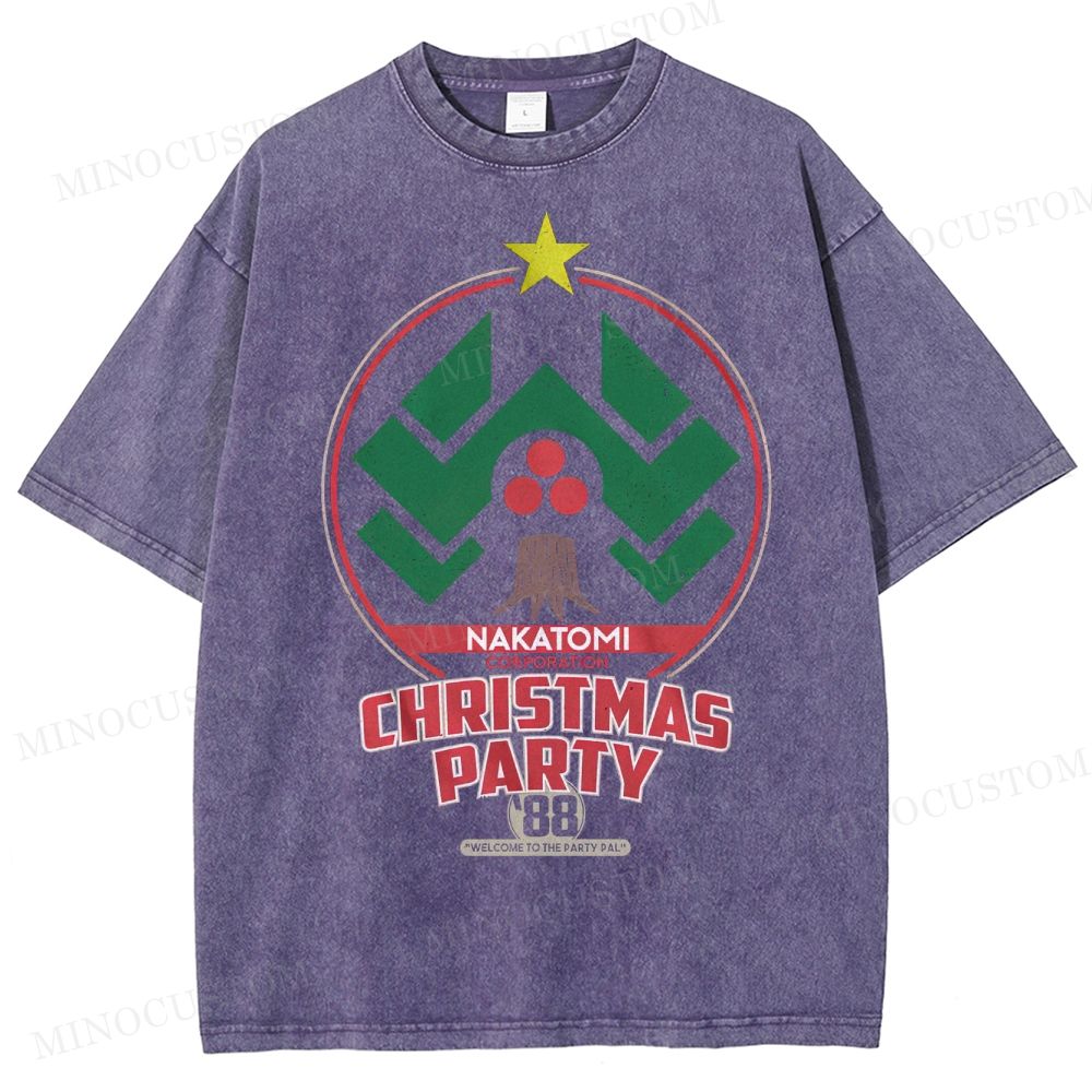 Nakatomi Christmas Party  Washed T-Shirt 