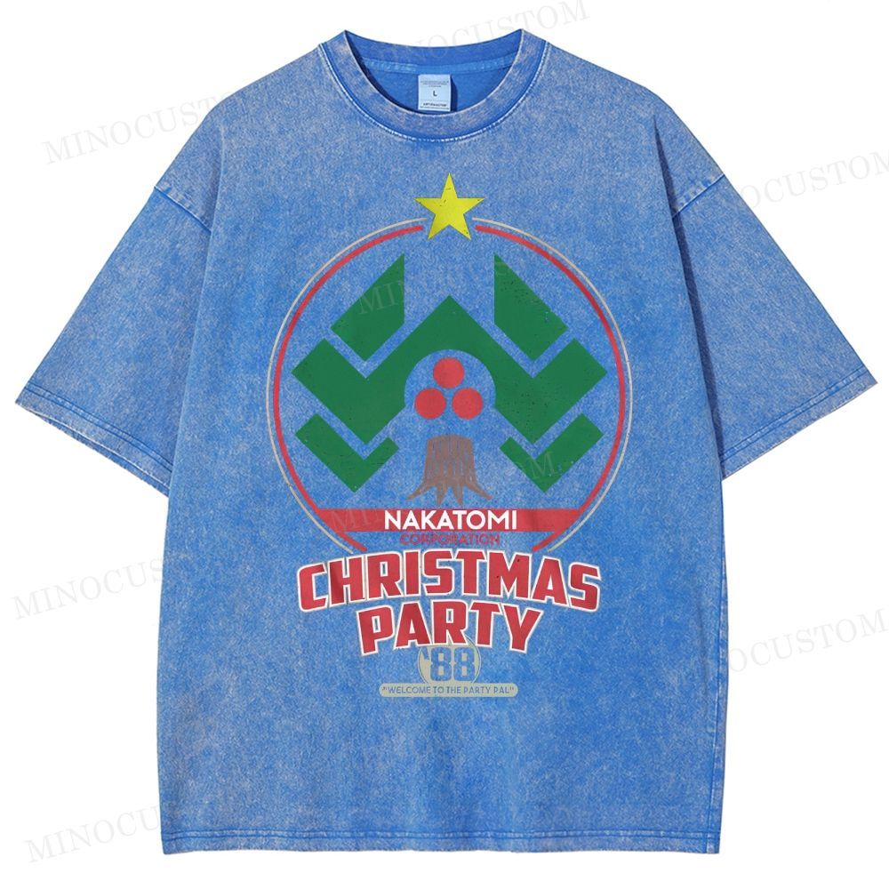 Nakatomi Christmas Party  Washed T-Shirt 