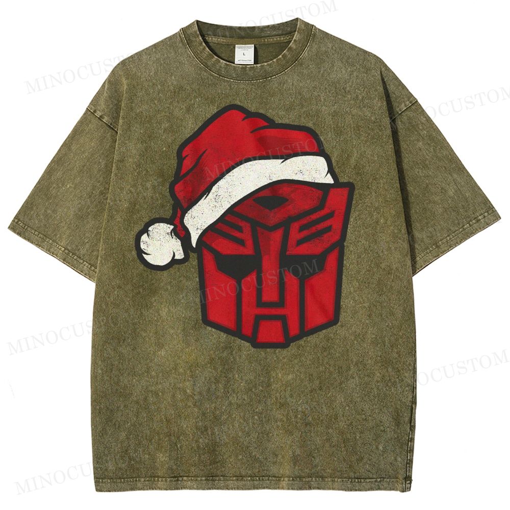 Transformers Autobot Santa Washed T-Shirt 