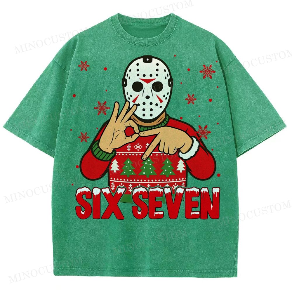 Funny 67 Killers Christmas Washed T-Shirt