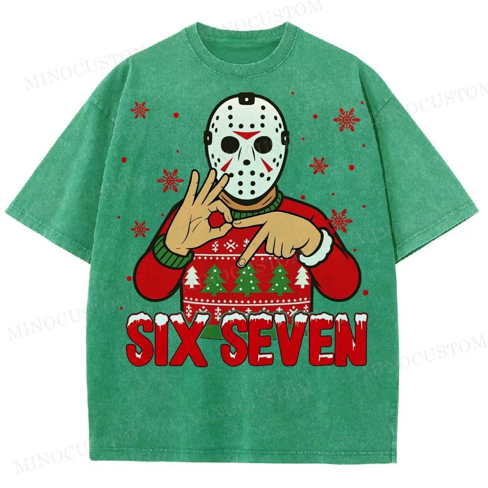 Funny 67 Killers Christmas Washed T-Shirt