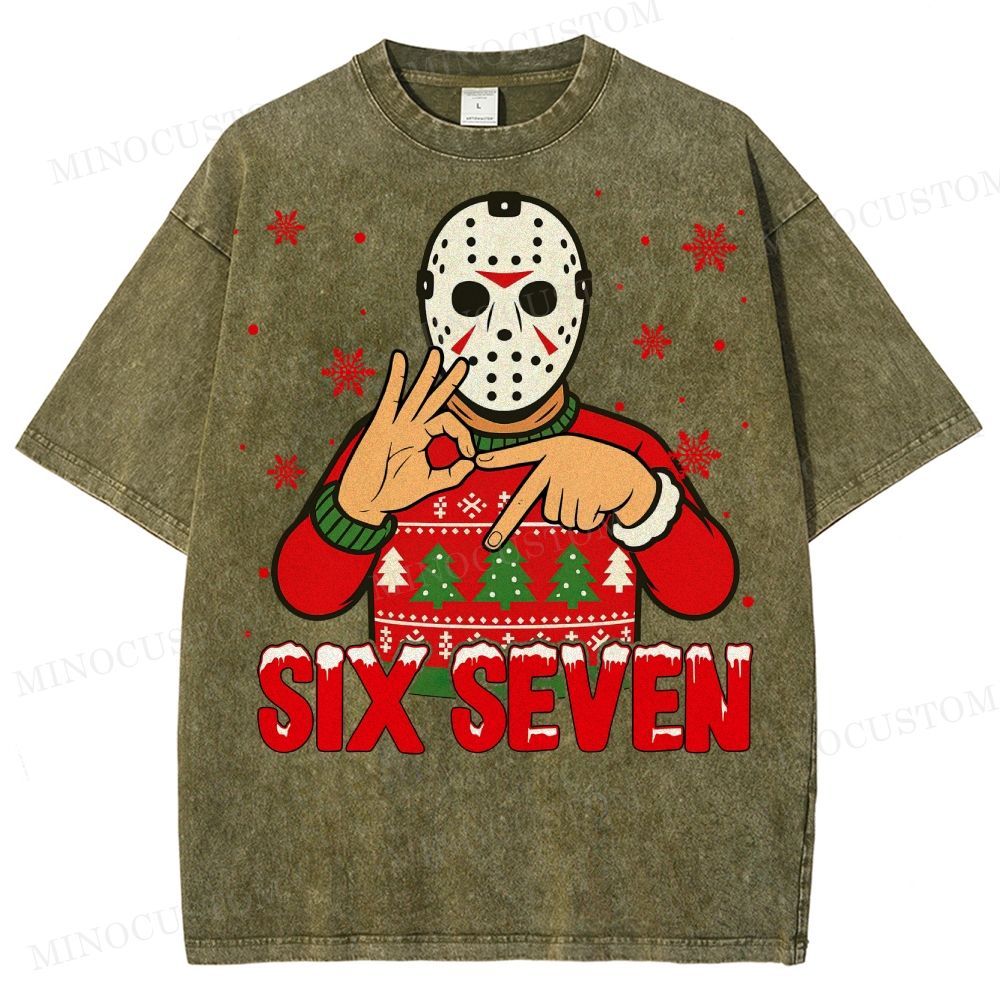 Funny 67 Killers Christmas Washed T-Shirt