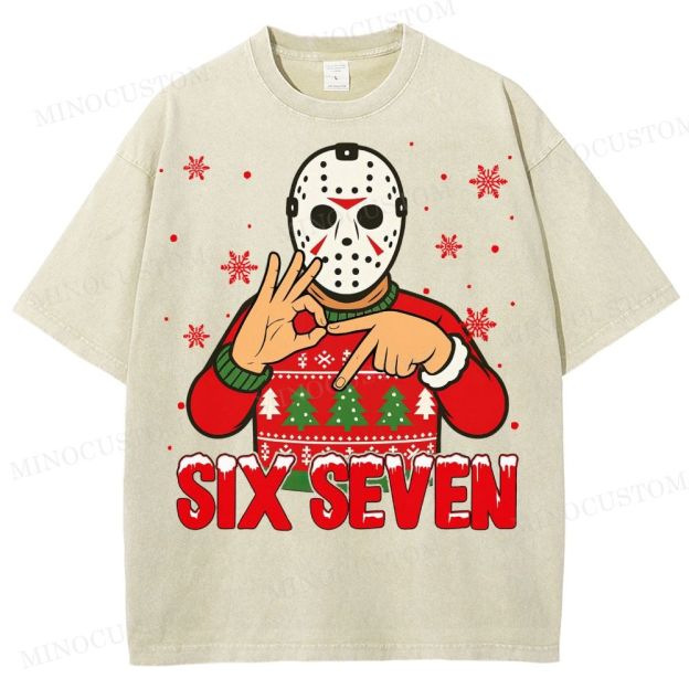 Funny 67 Killers Christmas Washed T-Shirt
