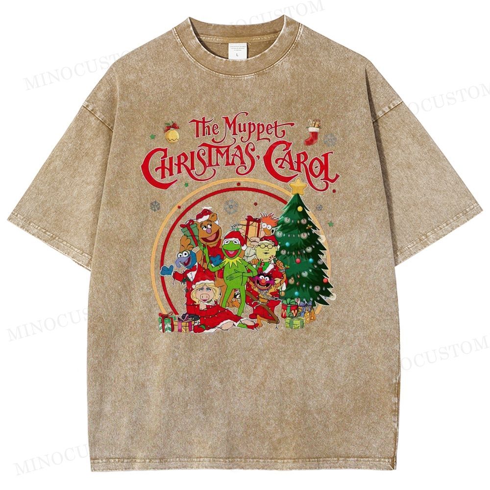 The Muppet Christmas Carol Family Comedy Retro Holiday Graphic Washed T-Shirt 