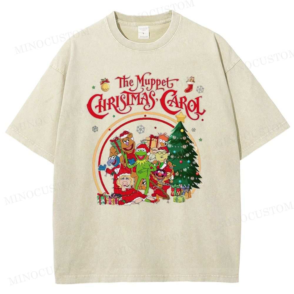 The Muppet Christmas Carol Family Comedy Retro Holiday Graphic Washed T-Shirt 