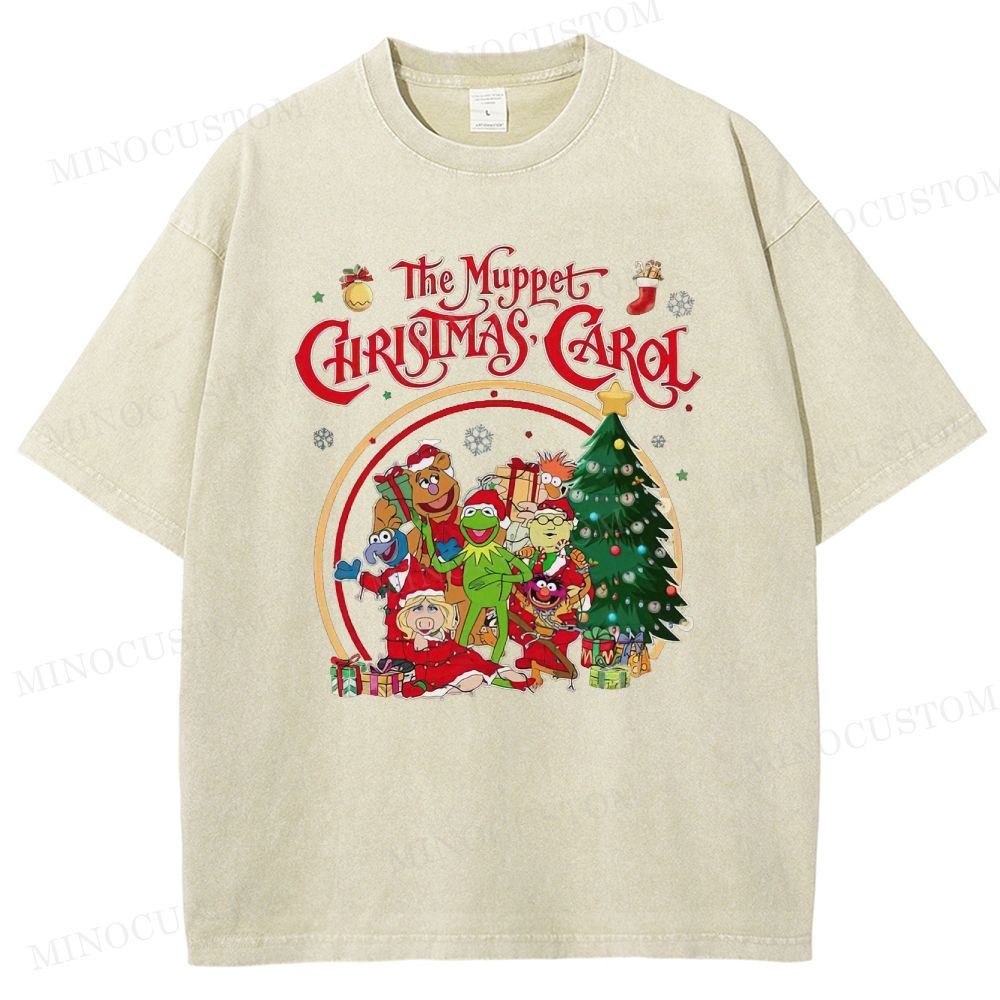 The Muppet Christmas Carol Family Comedy Retro Holiday Graphic Washed T-Shirt 